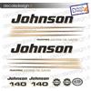 Adesivi motore marino fuoribordo Johnson 140 cv bombardier BEIGE gommone barca
