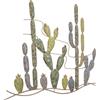 Pannello decorativo in ferro disegno Cactus 90x64x2,5 cm multicolor