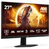 AOC Gaming Monitor 27G4HRE 27 pollici, 1920x1080, FHD, 200Hz, Fast IPS Panel, 0.5ms MPRT, Speakers, (HDMI2x 2.0 DP 1x 1.4) Adaptive Sync, HDR10, G-Sync Compatible, Nero