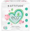 ATTITUDE Biodegradable Baby Wipes, Plant Based Unscented Diaper Wipes for Babies and Newborn, Dermatologically Tested, Vegan, 72 Count (Pack of 3)