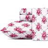 Betsey Johnson - Lenzuola king size, setosa e leggera, resistente allo sbiadimento e alle rughe (teschio rosa traliccio, King)