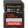 SanDisk Extreme PRO 128GB scheda SDXC SD Card V60 UHS II fino a 280 MB/s 6K 4K UHD V60