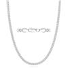 Esrael 925 Collana A Catena Cubana In Argento Massiccio 3 mm/5 mm Per Uomo Catena In Argento Maschio Non Svanito Regali Gioielli Da Uomo 16/18/20/22/24 Pollici, 16inch(41cm)Snug Fit, Argento sterling