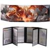 iPEAU DND DM Schermo Pittura a Olio Effetto Rilievo Tessuto Impermeabile 8 Pannelli con 2 Tasche Oscillanti Cancellabili Bagnato e Cheat Sheet Dungeon Master Accessori Dungeons and Dragons 5e Schermo GM D&D