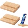 DHSBGWSX 2 Supporti in Bambù Universale da Scrivania per Tablet e Cellulare