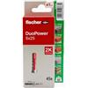 fischer - Duopower 5x25-45U, tasselli da parete multimateriale, servono per appendere biciclette, quadri, armadi, supporti TV, scaffali, mobili.
