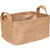 WENKO Cestello portaoggetti Juna M, cestello decorativo per riporre in modo ordinato accessori , con due pratici manici, materiale esterno 100% iuta, 24 x 17 x 17 cm, marrone