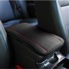 CGEAMDY Cuscino per bracciolo Auto in Pelle Copertura per Console Centrale per Bracciolo, Accessori Confortevoli per Seggiolini Auto per la maggior parte delle Automobili, Moto e SUV (Rosso Nero)