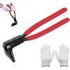 VIQIHEOE 90°Pinza Piega Lamiera, 1 Pezzo Larghezza 6cm Pinza Piegatrice a Mano, Aggraffatrici a Mano Lamiera Piegatura Pinze Set, Rosso Metallo Bender Tool, con Manico e Guanti, per Tetti, Idraulici