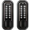 VEVOR Serratura Meccanica con Tastiera Bifacciale Codice da 4-7 Cifre, Serratura per Porta Senza Chiavi Batterie a Pomello Spessore Compatibile 35-65 mm, Porta d'Ingresso, Colore Finitura Bronzo