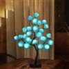 Xusdamyj Lampada ad albero di rose, lampada da notte con fiori di rosa, luci LED rosa da tavolo, lampada bassa in regalo per la festa della mamma, lampada da tavolo illuminata per Natale, matrimonio