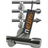 npluseins Bastone per tenda/telescopico a 1 binario Ø 13/16 Set + Accessori 1569.2259, ca. 120-210 cm, Cilindro Cromo