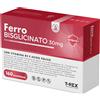 T-Rex Ferro Bisglicinato 30mg Integratore con Acido Folico e Vitamina B2, 160 Compresse