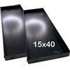 TeglieDiRoma Teglie forno 40 x 15 x 2 cm per pizza professionale, 8/10 di spessore alta idratazione [2 Pezzi]
