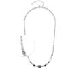 JEWELS BY LEONARDO Leonardo Jewels Collana Casoria da donna in acciaio inox colore argento con chiusura a moschettone, lunghezza 45 cm, 024303, 45 cm, Vetro, Nessuna pietra preziosa
