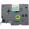BROVACS 1 confezione di nastro bianco su verde compatibile per Brother P-Touch TZ 735 TZe 735 12 mm 1/2 OPA1173E