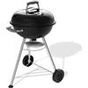 Weber Compact Kettle Barbecue a Carbone (2026) / griglia 47 cm, treppiede con Ruote, Design Resistente al Calore e alla ruggine, griglia cromata, Nero