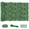 AGJIDSO Siepe Artificiale per Balconi, 1x3m Siepe Finta Foglie Edera, Siepe Artificiale Rotolo per Recinzione, Ringhiera (Foglia di mela)