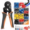 Lytool Pinza Crimpatrice Esagonale 0.08-16 mm² con 1200 Terminali Puntalini | Pinza Crimpatrice Capicorda Elettrica per Cavo Elettrici,Manutenzione del Elettrico (Set di pinze a crimpare 16-6)