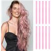 ARWIG 10 extension per capello rosa, lunghezza 55,8 cm, finti con clip, accessori per capello per ragazze (rosa chiaro)