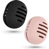 Fauxomor 2pz Custodia Spugna per Trucco Doppia Faccia Traspirante per Viaggio,Porta Spugna in Silicone per Beauty Makeup Blender,Riutilizzabile Facile Trasportare,Nero+Rosa
