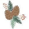 Sizzix Timbri Trasparenti a Strati 8PK Pine Branches di Lisa Jones | 664936 | Capitolo 4 2022 Stamps, Clear, One Size