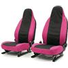 Auto Accessori Lupex Coprisedili auto compatibili con Smart Fortwo, Tessuto Policotone, Coppia Anteriore (Nero - Fucsia)