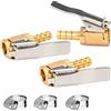 oumuik 3 Pezzi Car Valve Lever Plug 1/4 inch Air Chuck Ottone gonfiaggio Pneumatici capezzolo Attacco valvola Coppia Plug Lever Plug Car Spina