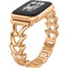 KeHowy Metallo Cinturino per Apple Watch Cinturino 42mm/44mm/45mm/46mm/49mm | Donne Elegante Metallo Cinturini per iWatch Series 12/11/10/9/8/7/6/5/4/3/2/1/SE/SE2/SE 3,Ultra/2/Ultra 3/Ultra 4, Oro Rosa