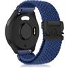 KeHowy 20mm Nylon Cinturino per Garmin Forerunner 165/245/70/Vivoactive 6/5 | per Garmin Forerunner 170 Music 43mm/165 Music/645/570 42mm,Approach S50/S44, Intrecciato Ricambio Cinturini, Blu