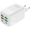 Poeloisy Caricatore USB C 150 W Multiplo 6 Porte (4 USB-A + 2 USB-C) Ricarica Rapida PD 3.0 QC 3.0, Adattatore da Muro Type-C per iPhone 16 15 14 13 12 11 Pro Samsung Galaxy S24 S23 S22 iPad Xiaomi Notebook Ta