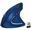 BeWishes Mouse ergonomico, mouse verticale senza fili 2.4G ricaricabile ottico verticale mouse ottico ad alta precisione regolabile 800/1200/1600 DPI, per laptop, ecc., Blu, appositamente per
