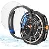 Misxi [2+2 Pezzi Cover Rigida in PC + Pellicola in Vetro Temperato [con Kit Allineamento Automatico] per Samsung Galaxy Watch 8 Classic 46mm, Custodia Antigraffio Montaggio Facile, Nero
