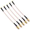 DollaTek 5PCS 4 Pollici RG316 Antenna a codino Connettore SMA Maschio a MMCX Maschio Adattatore Cavo coassiale a Bassa Perdita ad Angolo retto - Foro Interno a Spirale Esterno SMA