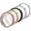 Simpeak 5 Pezzi Cover Compatibile con Huawei Watch GT 6 41 mm, Custodia Caso in Gel Silicone Morbida TPU con Pellicola Protettiva Anti-Graffio Full Protezione, Transparente/Nero/Rosa/Oro Rosa/Plata