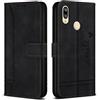 Bravoday Cover per Huawei Honor 10 Lite/Huawei P Smart 2019, Flip Custodia in Pelle PU Portafoglio Custodia per Huawei Honor 10 Lite/Huawei P Smart 2019, con Slot per Schede, Nero