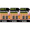 Duracell 12X Duracell AAA Ricaricabili 900 mAh (3 Blister Da 4 Batterie)12 Pile Ministilo Ricaricabili