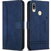 Bravoday Cover per Huawei Honor 10 Lite/Huawei P Smart 2019, Flip Custodia in Pelle PU Portafoglio Custodia per Huawei Honor 10 Lite/Huawei P Smart 2019, con Slot per Schede, Blu