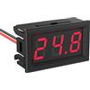Cocar Voltmetro DC 5V ~ 120V Mini Voltmetro Digitale Tester 0,56 pollici 2 fili Volt Monitor di Tensione Display LED per Veicolo Camion Moto Barca (Rosso)