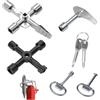 Rumgug 7 Pezzi Chiave Universale 4-in-1 Multifunzione, 4 Vie Universale Chiave Triangolare Chiave a Croce Chiave a Croce Universale per Contatore Enel Gas Utility Design Ergonomico Resistente (Set B)
