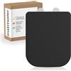 instmaier Helma | Copriwater con chiusura ammortizzata | Nero opaco | Forma angolare | Duroplast | Sedile WC nero opaco | Sedile WC con Quick Release | Compatibile Keramag Renova n°1