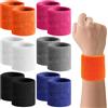 Hshenjhu 12 Pezzi Polsino Sportivo, 6 Colori Polsini Tergisudore, Polsini Palestra da Donna e Uomo, Polsino Sportivo Elastici per Tennis, Ginnastica, Calcio, Basket, Corsa