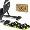 Kakveiai Adattatori per Piedi a Scatto per Ciclismo Indoor Wahoo Kickr Core 1, Piedini Oscillanti a Scatto, Antiscivolo, 4 Adattatori con 8 Alline da Tennis