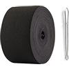 AHPYEUHK Nastro Elastico per Cucito 50mm Fettuccia Elastica Nero 6M Elastico per Sartoria Elastici per Cucire per Cucito Accessori Sartoria per Cucire Vestiti, Pantaloni,Cinghia Elastica Divani