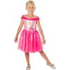 Rubie's RUBIES - Barbie Ufficiale - Costume da ingresso della gamma Barbie per bambini, taglia 5-6 anni, costume con abito tutù tipo ballerina, colore: Rosa