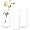 Ravytha 3 Pezzi Vaso Fiori, Vasi da Interno, Vaso Decorativo Trasparente, Vasi Trasparenti Plastica, Set Vasi Decorativi Cilindrico, per Matrimonio, Centrotavola, Fai Da Te