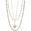 Purelei Hanalei Set di collane - Set di gioielli da donna in 3 pezzi con catena Malihini, Zodiac e Fashion Show - in acciaio inossidabile, impermeabile, regolabile 35-55 cm - Oro/Argento/Oro rosa, 55