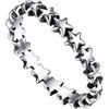 FOCALOOK Anello Stella Argento 925, Fedina Donna, Misura 12, Semplice Anello di Fidanzamento