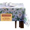 Maison d' Hermine Maison d'Hermine Tovaglia rettangolare, 100% cotone, 180 cm x 140 cm, riutilizzabile, per uso quotidiano, per cene, feste in casa, Primavera Estate (Passiflora)