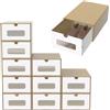 ACXIN Set di 30 scatole per scarpe, impilabili, cassetti con finestra trasparente, in carta kraft, 34,5 x 23,5 x 13,5 cm, marrone